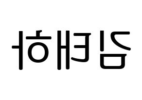KPOP MOMOLAND(모모랜드、モモランド) 태하 (テハ) プリント用応援ボード型紙、うちわ型紙　韓国語/ハングル文字型紙 左右反転