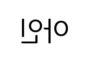 KPOP MOMOLAND(모모랜드、モモランド) 아인 (アイン) コンサート用　応援ボード・うちわ　韓国語/ハングル文字型紙 左右反転