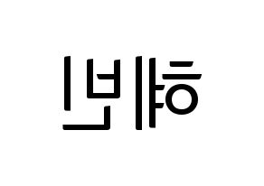 KPOP MOMOLAND(모모랜드、モモランド) 혜빈 (ヘビン) コンサート用　応援ボード・うちわ　韓国語/ハングル文字型紙 左右反転