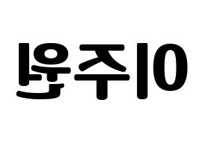 KPOP MOMOLAND(모모랜드、モモランド) 주이 (ジュイ) コンサート用　応援ボード・うちわ　韓国語/ハングル文字型紙 左右反転