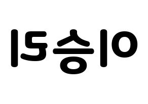 KPOP MOMOLAND(모모랜드、モモランド) 낸시 (ナンシー) 応援ボード・うちわ　韓国語/ハングル文字型紙 左右反転