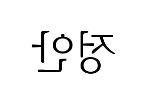 KPOP MOMOLAND(모모랜드、モモランド) 데이지 (デイジー) 応援ボード・うちわ　韓国語/ハングル文字型紙 左右反転