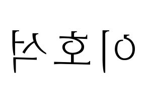 KPOP MONSTA X(몬스타엑스、モンスタ・エックス) 원호 (ウォノ) 応援ボード・うちわ　韓国語/ハングル文字型紙 左右反転