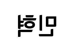 KPOP MONSTA X(몬스타엑스、モンスタ・エックス) 민혁 (ミニョク) k-pop アイドル名前 ファンサボード 型紙 左右反転