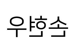 KPOP MONSTA X(몬스타엑스、モンスタ・エックス) 셔누 (ショヌ) プリント用応援ボード型紙、うちわ型紙　韓国語/ハングル文字型紙 左右反転
