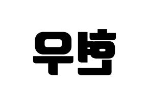 KPOP MONSTA X(몬스타엑스、モンスタ・エックス) 셔누 (ショヌ) コンサート用　応援ボード・うちわ　韓国語/ハングル文字型紙 左右反転