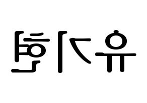 KPOP MONSTA X(몬스타엑스、モンスタ・エックス) 기현 (キヒョン) プリント用応援ボード型紙、うちわ型紙　韓国語/ハングル文字型紙 左右反転