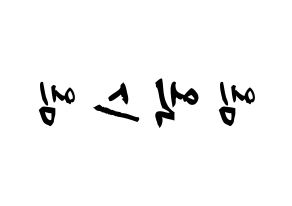 KPOP歌手 MXM(엠엑스엠、エムエックスエム) 応援ボード型紙、うちわ型紙　韓国語/ハングル文字 左右反転
