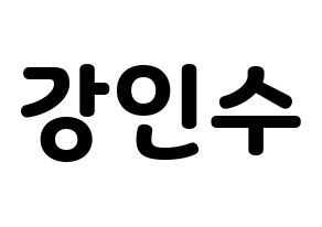 KPOP MYNAME(마이네임、マイネーム) 인수 (インス) 応援ボード・うちわ　韓国語/ハングル文字型紙 通常