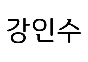 KPOP MYNAME(마이네임、マイネーム) 인수 (インス) プリント用応援ボード型紙、うちわ型紙　韓国語/ハングル文字型紙 通常