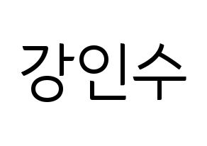 KPOP MYNAME(마이네임、マイネーム) 인수 (インス) コンサート用　応援ボード・うちわ　韓国語/ハングル文字型紙 通常