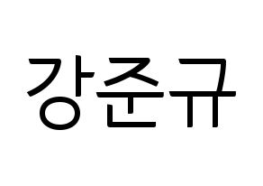 KPOP MYNAME(마이네임、マイネーム) 준Q (ジュンQ) コンサート用　応援ボード・うちわ　韓国語/ハングル文字型紙 通常