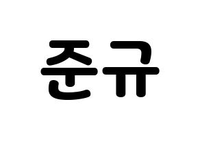 KPOP MYNAME(마이네임、マイネーム) 준Q (ジュンQ) 応援ボード・うちわ　韓国語/ハングル文字型紙 通常