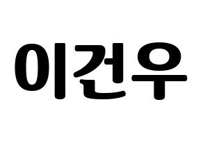 KPOP MYNAME(마이네임、マイネーム) 건우 (コヌ) コンサート用　応援ボード・うちわ　韓国語/ハングル文字型紙 通常