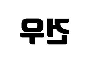 KPOP MYNAME(마이네임、マイネーム) 건우 (コヌ) コンサート用　応援ボード・うちわ　韓国語/ハングル文字型紙 左右反転