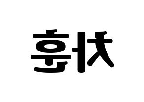 KPOP N.Flying(엔플라잉、エヌフライング) 차훈 (チャフン) コンサート用　応援ボード・うちわ　韓国語/ハングル文字型紙 左右反転