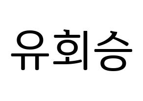 KPOP N.Flying(엔플라잉、エヌフライング) 유회승 (フェスン) プリント用応援ボード型紙、うちわ型紙　韓国語/ハングル文字型紙 通常