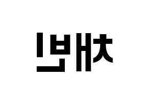 KPOP NATURE(네이처、ネイチャー) 채빈 (チェビン) k-pop アイドル名前 ファンサボード 型紙 左右反転