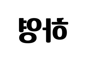 KPOP NATURE(네이처、ネイチャー) 루 (ルー) コンサート用　応援ボード・うちわ　韓国語/ハングル文字型紙 左右反転