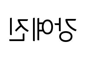 KPOP NATURE(네이처、ネイチャー) 로하 (ロハ) コンサート用　応援ボード・うちわ　韓国語/ハングル文字型紙 左右反転