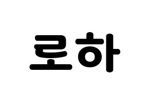 KPOP NATURE(네이처、ネイチャー) 로하 (ロハ) 応援ボード・うちわ　韓国語/ハングル文字型紙 通常