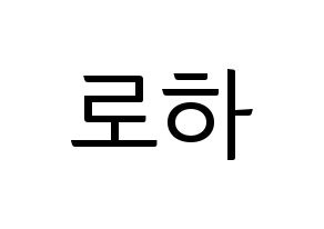 KPOP NATURE(네이처、ネイチャー) 로하 (ロハ) コンサート用　応援ボード・うちわ　韓国語/ハングル文字型紙 通常