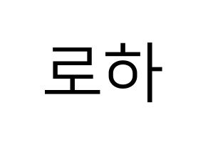 KPOP NATURE(네이처、ネイチャー) 로하 (ロハ) プリント用応援ボード型紙、うちわ型紙　韓国語/ハングル文字型紙 通常