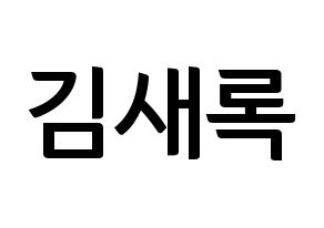 KPOP NATURE(네이처、ネイチャー) 새봄 (セボム) k-pop アイドル名前 ファンサボード 型紙 通常