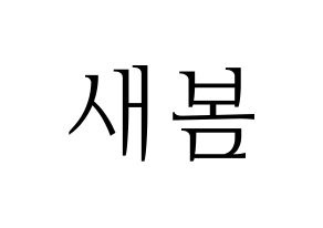 KPOP NATURE(네이처、ネイチャー) 새봄 (セボム) 応援ボード・うちわ　韓国語/ハングル文字型紙 通常
