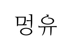KPOP NATURE(네이처、ネイチャー) 오로라 (オーロラ) 応援ボード・うちわ　韓国語/ハングル文字型紙 通常