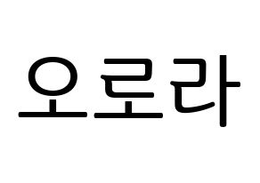 KPOP NATURE(네이처、ネイチャー) 오로라 (オーロラ) プリント用応援ボード型紙、うちわ型紙　韓国語/ハングル文字型紙 通常