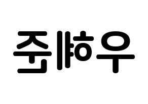 KPOP NATURE(네이처、ネイチャー) 유채 (ウ・ヘジュン, ユチェ) k-pop アイドル名前　ボード 言葉 左右反転