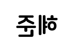 KPOP NATURE(네이처、ネイチャー) 유채 (ウ・ヘジュン, ユチェ) k-pop アイドル名前　ボード 言葉 左右反転