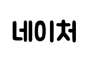 KPOP歌手 NATURE(네이처、ネイチャー) 応援ボード型紙、うちわ型紙　韓国語/ハングル文字 通常