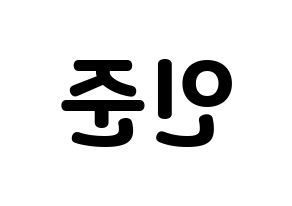 KPOP NCT(엔씨티、エヌシーティー) 런쥔 (ロンジュン) 応援ボード・うちわ　韓国語/ハングル文字型紙 左右反転