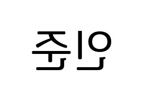KPOP NCT(엔씨티、エヌシーティー) 런쥔 (ロンジュン) プリント用応援ボード型紙、うちわ型紙　韓国語/ハングル文字型紙 左右反転