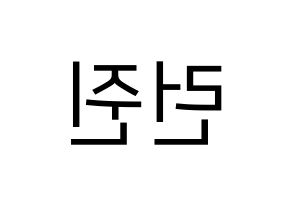 KPOP NCT(엔씨티、エヌシーティー) 런쥔 (ロンジュン) プリント用応援ボード型紙、うちわ型紙　韓国語/ハングル文字型紙 左右反転