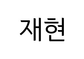 KPOP NCT(엔씨티、エヌシーティー) 재현 (ジェヒョン) コンサート用　応援ボード・うちわ　韓国語/ハングル文字型紙 通常