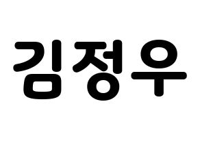 KPOP NCT(엔씨티、エヌシーティー) 정우 (ジョンウ) 応援ボード・うちわ　韓国語/ハングル文字型紙 通常