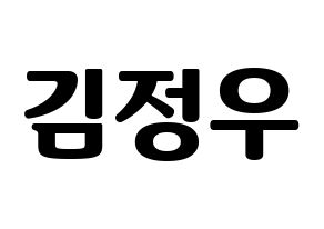 KPOP NCT(엔씨티、エヌシーティー) 정우 (ジョンウ) コンサート用　応援ボード・うちわ　韓国語/ハングル文字型紙 通常