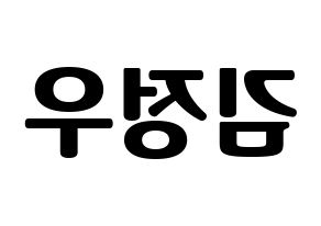 KPOP NCT(엔씨티、エヌシーティー) 정우 (ジョンウ) コンサート用　応援ボード・うちわ　韓国語/ハングル文字型紙 左右反転