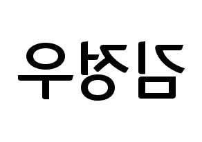 KPOP NCT(엔씨티、エヌシーティー) 정우 (ジョンウ) k-pop アイドル名前 ファンサボード 型紙 左右反転
