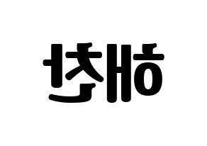 KPOP NCT(엔씨티、エヌシーティー) 해찬 (ヘチャン) コンサート用　応援ボード・うちわ　韓国語/ハングル文字型紙 左右反転