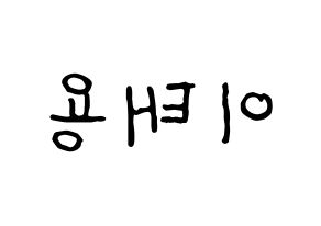 KPOP NCT(엔씨티、エヌシーティー) 태용 (テヨン) k-pop アイドル名前 ファンサボード 型紙 左右反転