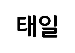 KPOP NCT(엔씨티、エヌシーティー) 태일 (テイル) k-pop アイドル名前 ファンサボード 型紙 通常