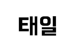 KPOP NCT(엔씨티、エヌシーティー) 태일 (テイル) k-pop アイドル名前 ファンサボード 型紙 通常