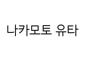 KPOP NCT(엔씨티、エヌシーティー) 유타 (ユウタ) コンサート用　応援ボード・うちわ　韓国語/ハングル文字型紙 通常