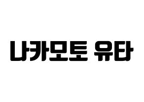 KPOP NCT(엔씨티、エヌシーティー) 유타 (ユウタ) コンサート用　応援ボード・うちわ　韓国語/ハングル文字型紙 通常