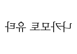 KPOP NCT(엔씨티、エヌシーティー) 유타 (ユウタ) 応援ボード・うちわ　韓国語/ハングル文字型紙 左右反転
