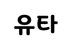 KPOP NCT(엔씨티、エヌシーティー) 유타 (ユウタ) 応援ボード・うちわ　韓国語/ハングル文字型紙 通常